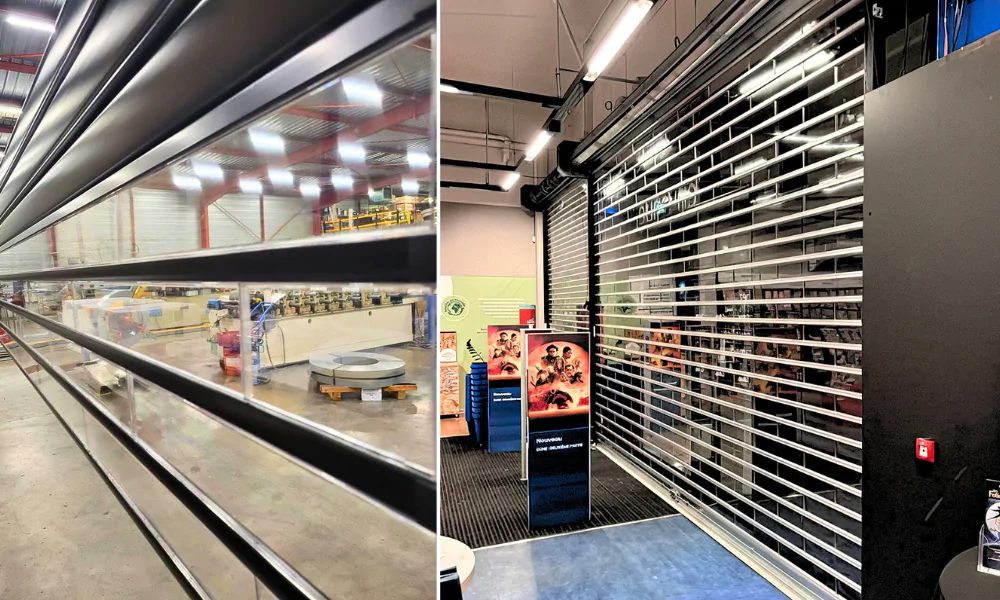 Rideau métallique transparent en polycarbonate - MGParis