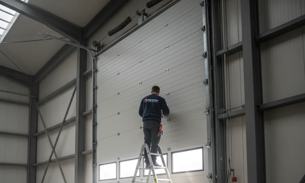 Déblocage porte industrielle