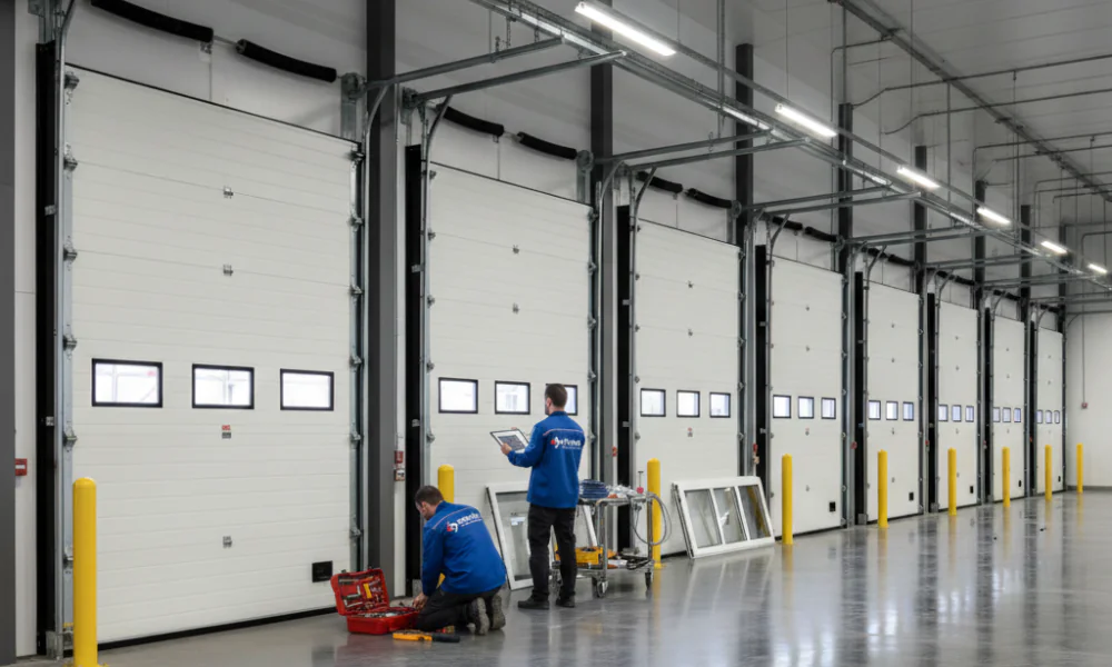 Déblocage porte industrielle