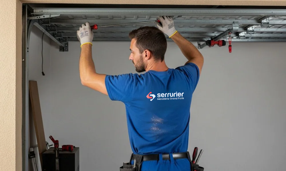 Réparation porte de garage qui s'arrête à mi-course à Villejuif