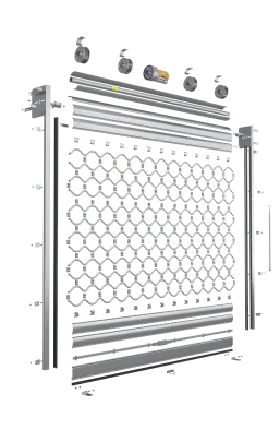 Grille métallique à tubes ondulés