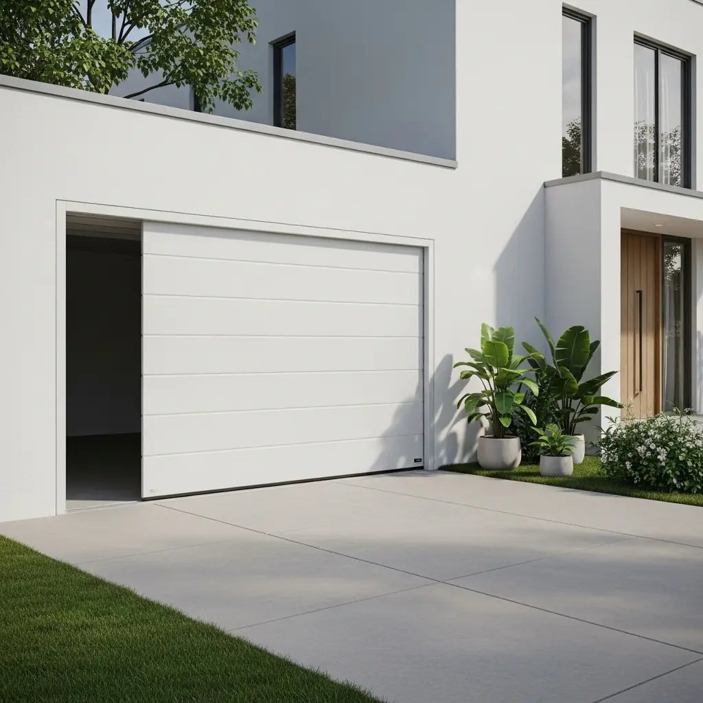 Porte de garage sectionnelle latérale sur-mesure
