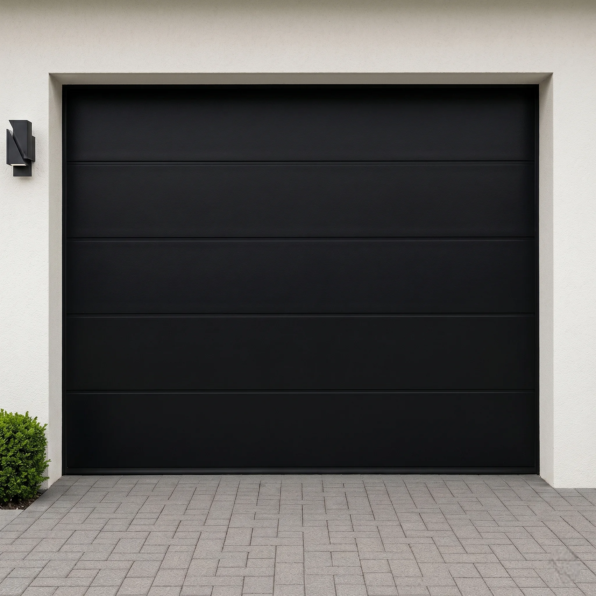 Porte sectionnelle résidentielle noire