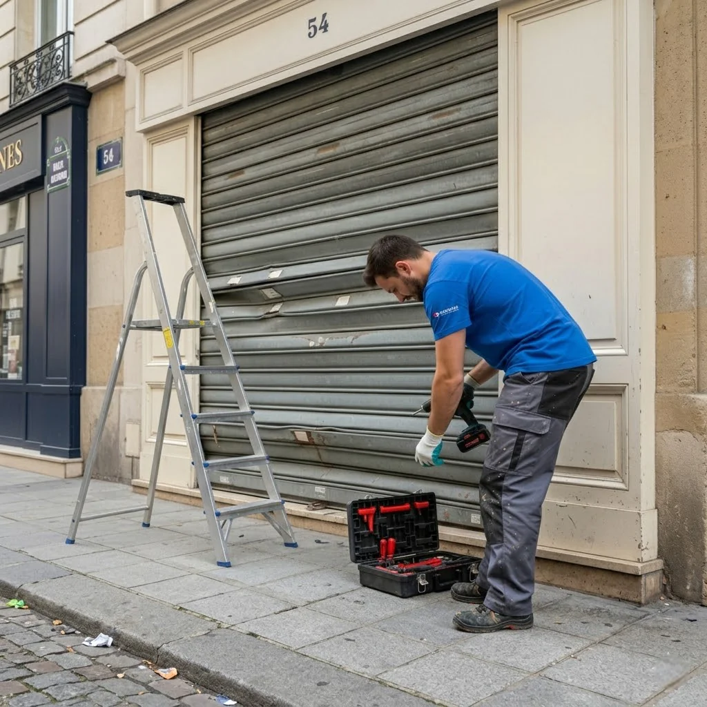 Depanage et réparation rideau metallique cassé à Issou - technicien MGParis