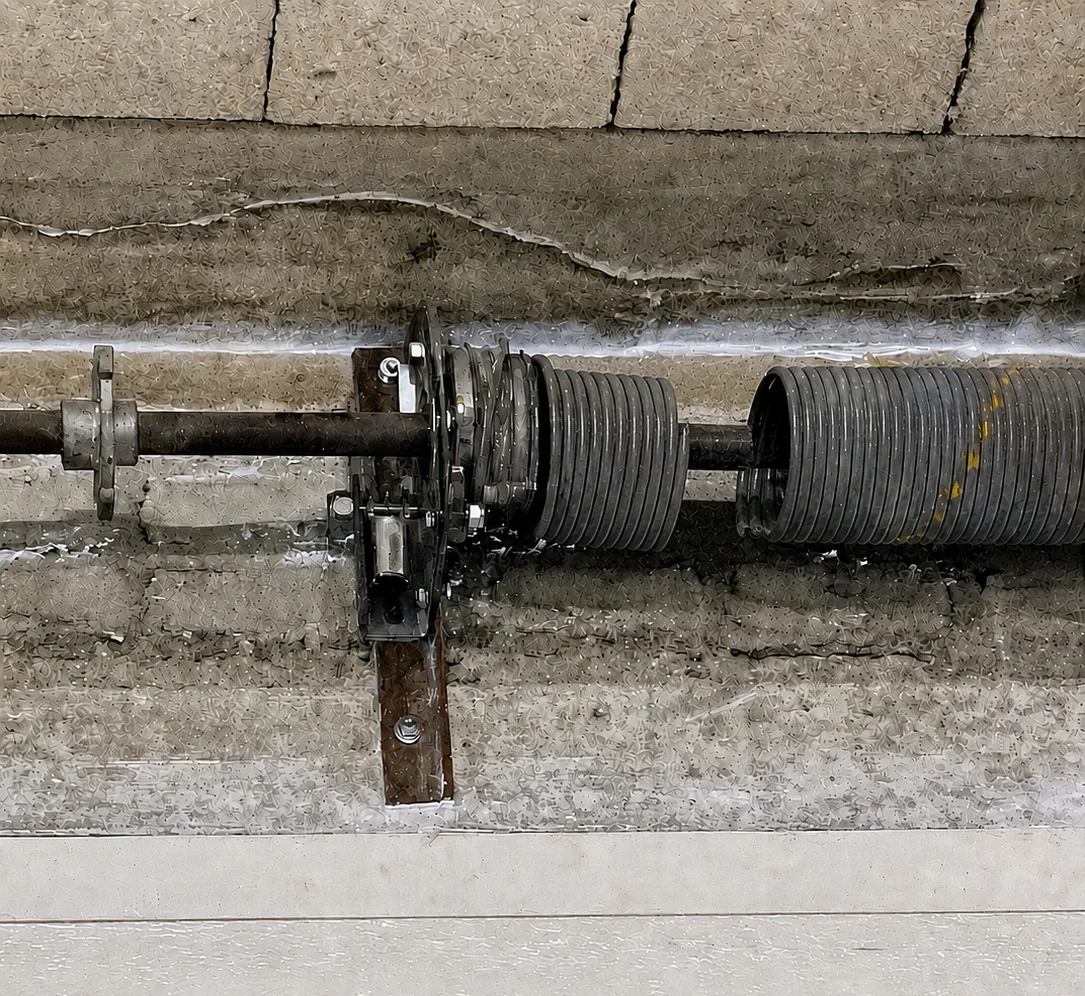 Ressort de torsion cassé bloquant une porte sectionnelle industrielle à Crosne (91560)