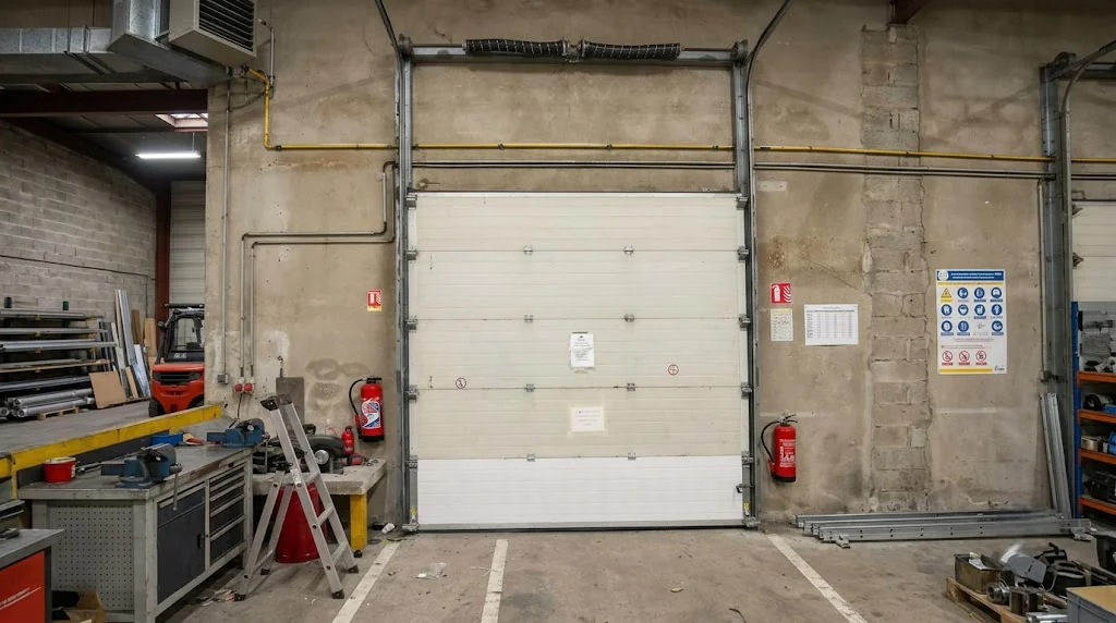 Remise en état porte sectionnelle industrielle Longjumeau