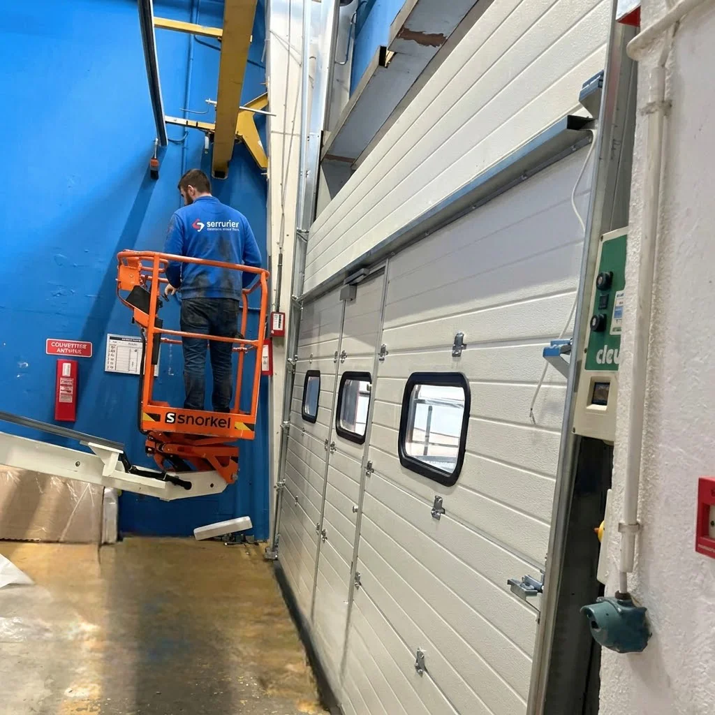 réparation porte sectionnelle industrielle Juvisy sur Orge - technicien MGParis 