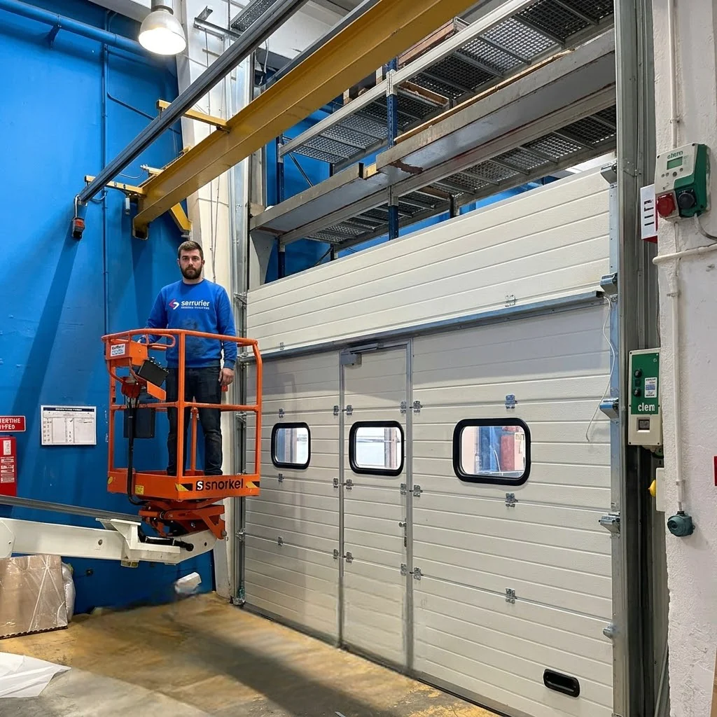réparation porte sectionnelle à portillon Verrières-le-Buisson - technicien MGParis
