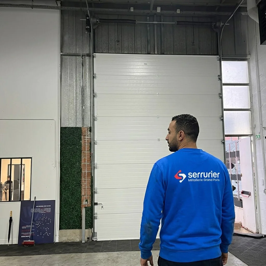 Réparation porte sectionnelle industrielle - Technicien MGParis