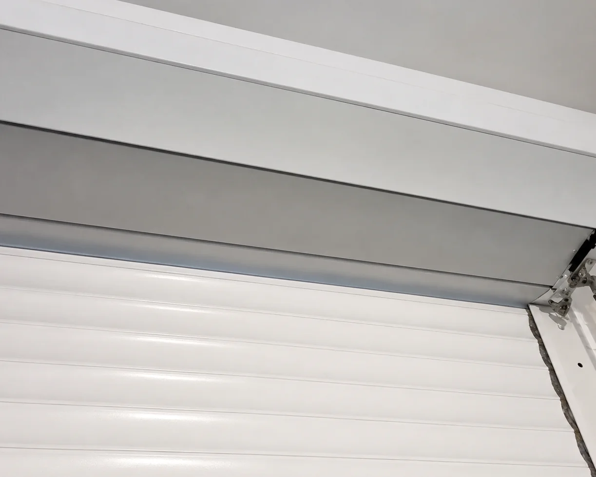 Après changement du moteur de la porte de garage enroulable à Villiers-le-Bel (95400), nouvelle motorisation installée et porte remise en fonctionnement