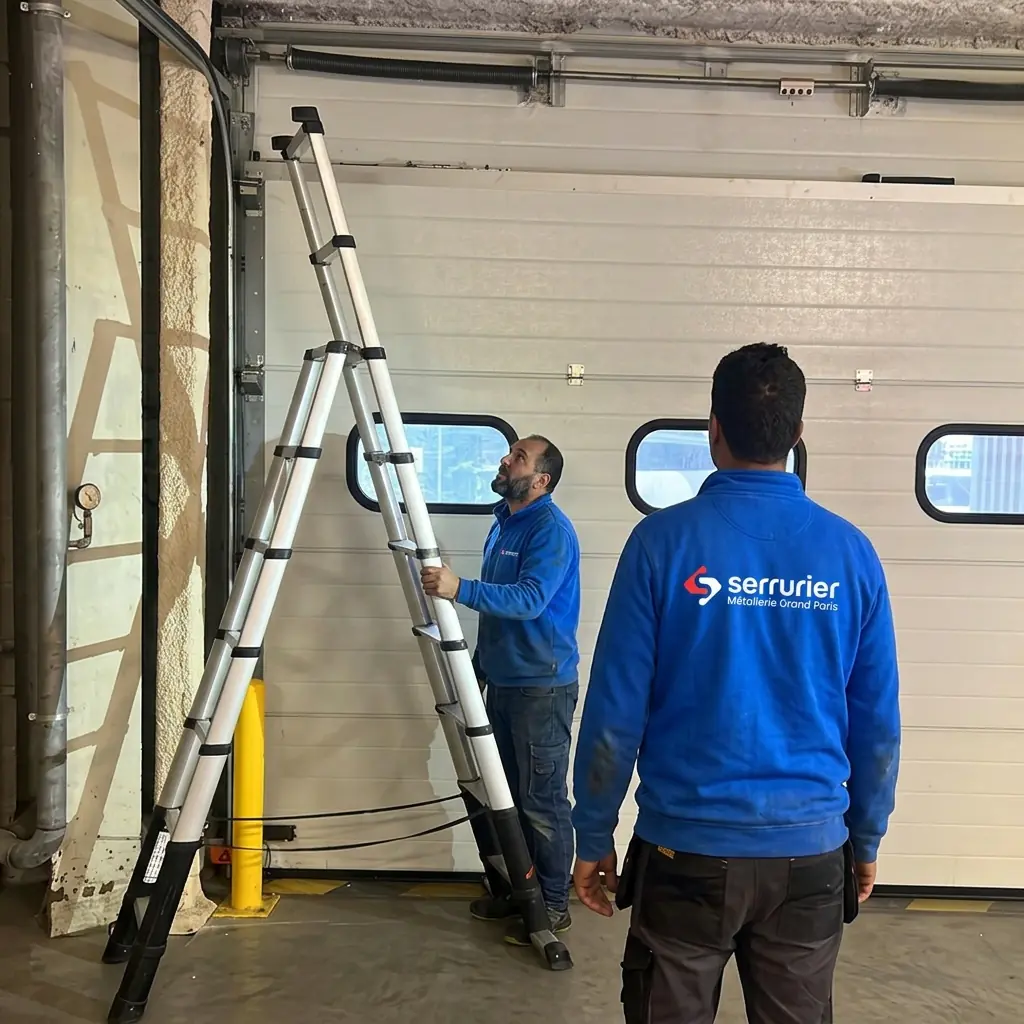 Remise en état porte de garage sectionnelle à Longperrier - Experts locaux MGParis