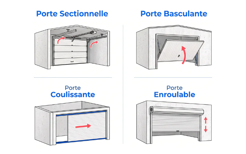 Les 4 types de portes de garage