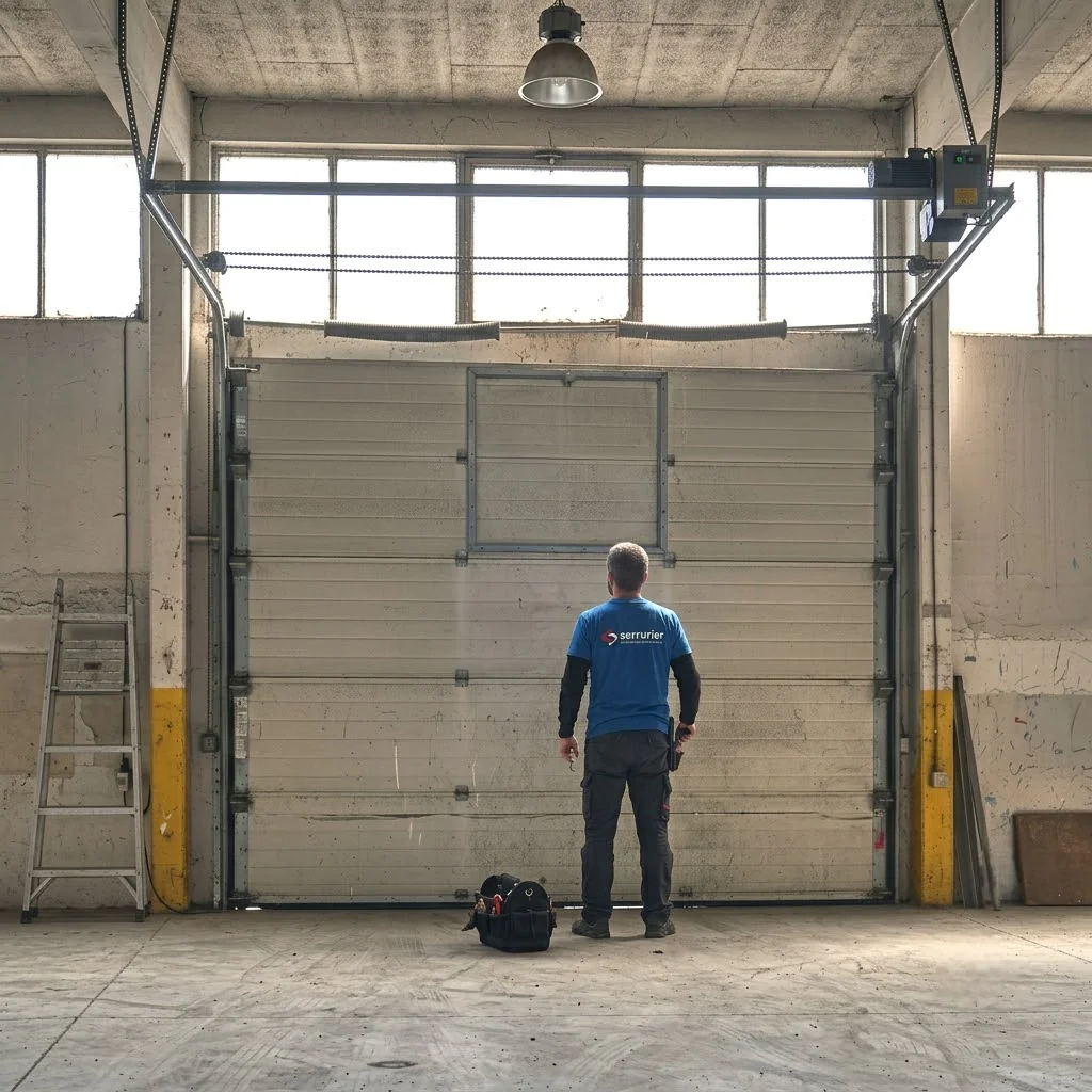 Réparation porte sectionnelle industrielle Boulogne Billancourt - Technicien MGParis