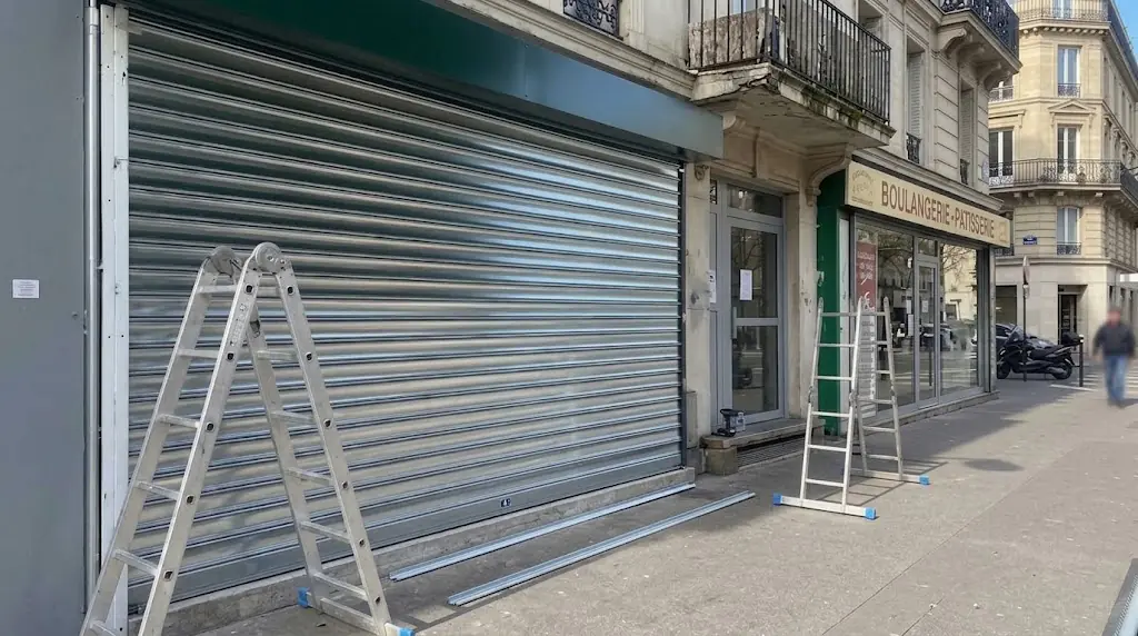 Remplacement à l'identique rideau métallique, rue Auguste Renoir, Chatou